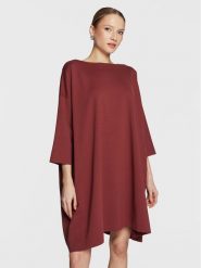 Liviana Conti Sukienka codzienna F3SI16 Bordowy Relaxed Fit. Czerwone sukienki Liviana Conti, na co dzień, m, bez wzorów, z wiskozy, bez kołnierzyka, bez ramiączek, proste. Za 499.99 zł.