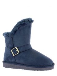 ISLAND BOOT Botki zimowe "Coral" w kolorze niebieskim rozmiar: 40. Niebieskie botki Island Boot, na zimę, bez wzorów, z materiału, bez obcasa, bez zapięcia. Za 121.51 zł.