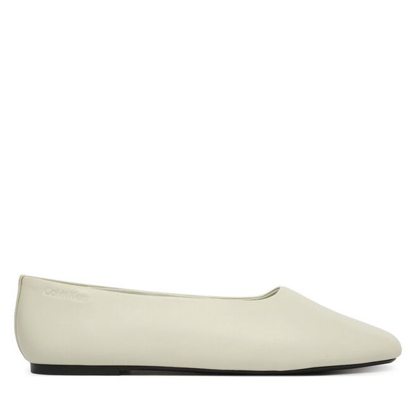 Baleriny Calvin Klein. Białe baleriny Calvin Klein, bez wzorów, bez obcasa. Za 233.99 zł.