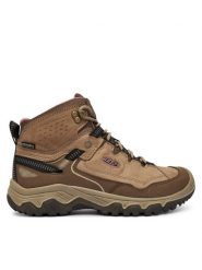 Keen Trekkingi Targhee IV Waterproof Hiking Boot 1028990 Brązowy. Brązowe obuwie sportowe Keen, z nubiku, bez zapięcia, trekkingowe. Za 599.99 zł.