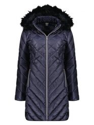Geographical Norway Płaszcz pikowany "Bondine" w kolorze granatowym rozmiar: XXL. Niebieskie płaszcze Geographical Norway, xxl, bez wzorów, bez kaptura. Za 175.26 zł.