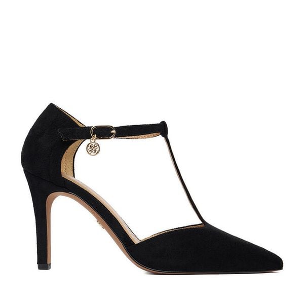 Szpilki Nine West. Czarne szpilki Nine West, bez wzorów, bez obcasa, na szpilce, bez zapięcia. Za 229.99 zł.