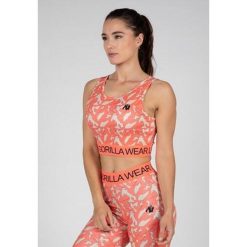 Osseo Crop Top - Różowy. Czerwone topy GORILLA WEAR, bez wzorów, bez kołnierzyka, bez ramiączek. Za 189.00 zł.