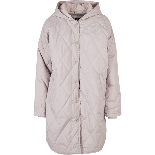 Kurtka parka damska z kapturem Urban Classics Oversized Diamond Quilted. Szare kurtki Urban Classics, na zimę, z kapturem. Za 379.00 zł.