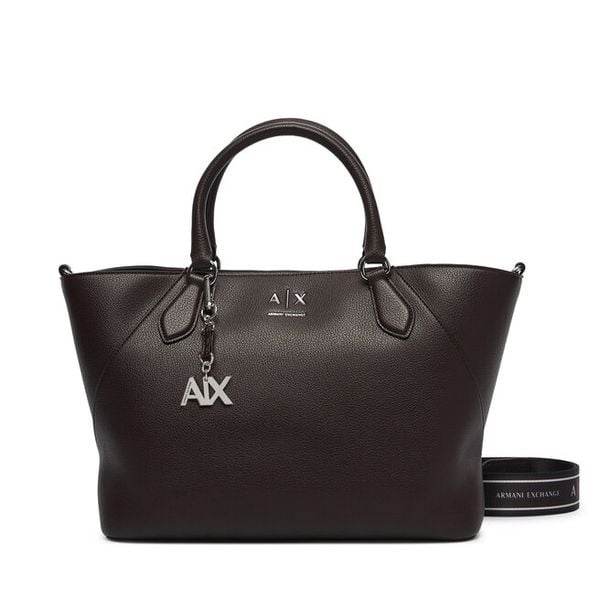 Torebka Armani Exchange. Brązowe torebki klasyczne Armani Exchange, bez wzorów, bez dodatków. Za 729.99 zł.