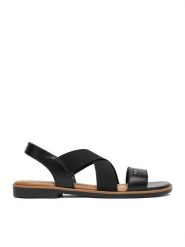 Lasocki Sandały CEO-WI16-DOROTHY-01 Czarny. Czarne sandały Lasocki, bez wzorów, z materiału, bez obcasa, na płaskiej podeszwie, bez zapięcia. Za 139.99 zł.