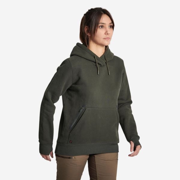 Bluza damska z kapturem. Zielone bluzy SOLOGNAC, na jesień, m, bez wzorów, z materiału, z kapturem. Za 119.99 zł.