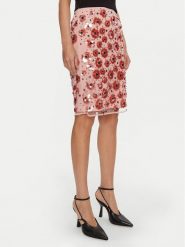 ROTATE Spódnica ołówkowa Dula 1132471922 Różowy Slim Fit. Czerwone spódnice ROTATE, bez wzorów, z syntetyku, ołówkowe. Za 679.99 zł.