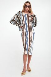 Sukienka midi Lacca WEEKEND MAX MARA. Sukienki Weekend Max Mara, l, bez wzorów, bez kołnierzyka, bez ramiączek, midi. W wyprzedaży za 1,263.20 zł.