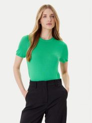 Calvin Klein Sweter LV044A307G Zielony Regular Fit. Zielone swetry Calvin Klein, l, bez wzorów, z wiskozy, bez ramiączek. Za 399.99 zł.