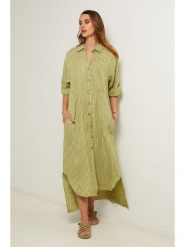 Fleur de Lin Sukienka w kolorze khaki rozmiar: M. Brązowe sukienki Fleur de Lin, na co dzień, m, bez wzorów, bez kołnierzyka, bez ramiączek, maxi, proste. Za 224.95 zł.