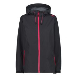 Kurtka przeciwdeszczowa damska z kapturem CMP. Brązowe kurtki sportowe CMP, l, bez wzorów, z kapturem, trekkingowe. Za 295.00 zł.