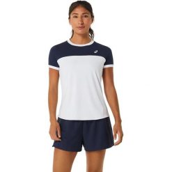 Jersey court kobieta Asics. Białe koszulki sportowe Asics, bez wzorów, z jersey, bez ramiączek. Za 189.50 zł.