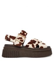 Clarks Sandały Evamar Wish 26185891 Brązowy. Brązowe sandały Clarks, bez wzorów, ze skóry, bez obcasa, na płaskiej podeszwie, bez zapięcia. Za 519.99 zł.