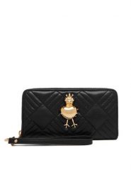 LOVE MOSCHINO Portfel JC5514PP0OKH100A Czarny. Czarne portfele Love Moschino, bez wzorów, ze skóry. Za 699.99 zł.