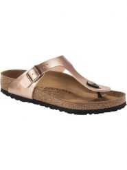 Japonki damskie Birkenstock Gizeh Bf Narrow. Brązowe klapki Birkenstock, bez wzorów, z materiału, bez obcasa. Za 501.00 zł.