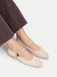 MEXX Baleriny EO-CC2553-1 Beżowy jasny. Brązowe baleriny Mexx, bez wzorów, ze skóry, bez obcasa. Za 269.99 zł.