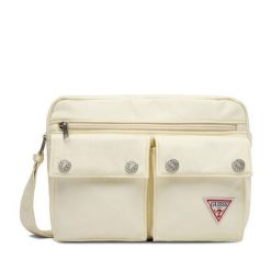 Torebka Guess Jeans. Listonoszki Guess Jeans, z aplikacjami, z jeansu, bez dodatków. Za 199.99 zł.