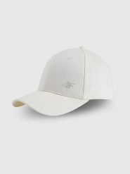 4F Czapka w kolorze kremowym rozmiar: S/M. Brązowe czapki 4f, bez wzorów, z bawełny. Za 22.99 zł.