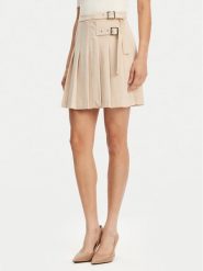Maryley Spódnica plisowana 25EB711/21ME Beżowy Regular Fit. Brązowe spódnice Maryley, l, bez wzorów, z wiskozy, plisowane. Za 169.99 zł.