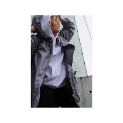 Kurtka / płaszcz typu parka szara. Szare kurtki Rest_factory, m, z aplikacjami, z tkaniny, bez kaptura. Za 349.00 zł.