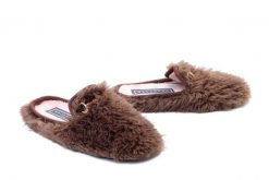 Macarena ANAIS36 cafe, klapki damskie. Brązowe klapki Macarena, bez wzorów, bez obcasa. Za 229.90 zł.