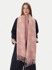 Guess Szalik AW5217 VIS03 Różowy. Czerwone rękawiczki Guess, z aplikacjami, z materiału. Za 239.99 zł.