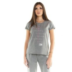 Damska koszulka Leone z krótkim rękawem Leisure. Szare bluzki LEONE 1947 APPAREL, l, bez wzorów, z tkaniny, sportowe, bez kołnierzyka, bez ramiączek. W wyprzedaży za 98.90 zł.