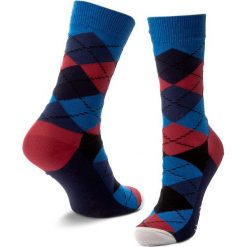 Skarpety Wysokie Unisex HAPPY SOCKS - AR01-067 Granatowy Kolorowy. Niebieskie skarpety Happy Socks, bez wzorów, z bawełny. W wyprzedaży za 19.00 zł.
