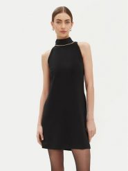 Imperial Sukienka koktajlowa ADPXIKP Czarny Regular Fit. Czarne sukienki Imperial, xl, bez wzorów, z syntetyku, wizytowe, bez kołnierzyka, bez ramiączek. Za 339.99 zł.