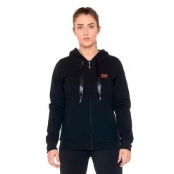 Bluza z bawełna z kaptur na co dzień na siłownię. Czarne bluzy LEONE 1947 APPAREL, bez wzorów, z bawełny, bez kaptura. W wyprzedaży za 124.24 zł.