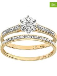Diamant Exquis Złote pierścionki (2 szt.) z diamentami rozmiar: 58. Żółte pierścionki Diamant Exquis, z diamentem, złote. Za 1,317.81 zł.