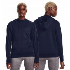 Bluza sportowa dla kobiet Under Armour Fleece LC Hoodie. Niebieskie bluzy Under Armour, l, bez wzorów, bez kaptura. W wyprzedaży za 159.00 zł.
