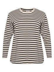 Kaffe Koszulka w kolorze biało-czarnym rozmiar: XL. Białe bluzki Kaffe, xl, bez wzorów, z bawełny, bez kołnierzyka, bez ramiączek. Za 39.31 zł.