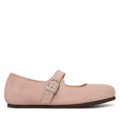 Baleriny Birkenstock. Czerwone baleriny Birkenstock, bez wzorów, bez obcasa. Za 629.99 zł.