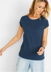 T-shirt boxy, krótki rękaw. Czerwone t-shirty bonprix, bez wzorów, z bawełny, bez kołnierzyka, bez ramiączek. Za 42.99 zł.