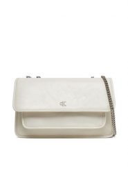 Calvin Klein Jeans Torebka Chain Ew Flap Conv Chain Bag LV04K3084G Écru. Torebki klasyczne Calvin Klein Jeans, bez wzorów, z jeansu, bez dodatków. Za 349.99 zł.