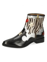 MELVIN & HAMILTON Skórzane botki "Marlin 12" w kolorze czarno-beżowo-srebrnym rozmiar: 36. Brązowe botki Melvin & Hamilton, bez wzorów, ze skóry, bez obcasa, bez zapięcia. Za 342.60 zł.