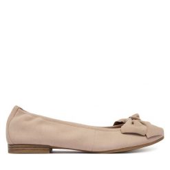 Baleriny Tamaris. Brązowe baleriny Tamaris, bez wzorów, bez obcasa. Za 299.99 zł.