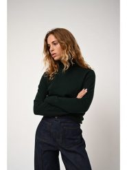 AUTHENTIC CASHMERE Kaszmirowy golf "Bise" w kolorze ciemnozielonym rozmiar: S. Zielone golfy AUTHENTIC CASHMERE, s, bez wzorów, z kaszmiru, bez ramiączek. Za 382.13 zł.