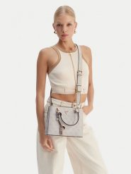 Guess Torebka Noelle II HWBG96 72050 Kremowy. Białe torebki klasyczne Guess, z aplikacjami, ze skóry, bez dodatków. Za 492.99 zł.
