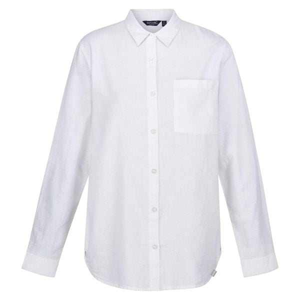 Koszula Damska Primevere. Białe koszule Regatta, xl, bez wzorów, z bawełny, bez kołnierzyka, bez ramiączek. Za 245.99 zł.