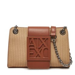 Torebka Armani Exchange. Brązowe torebki klasyczne Armani Exchange, bez wzorów, bez dodatków. Za 409.99 zł.