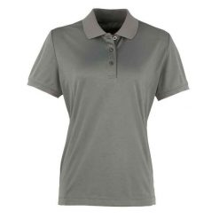 Damska Koszulka Polo Coolchecker. Szare koszulki polo PREMIER, l, bez wzorów, bez kołnierzyka, bez ramiączek. Za 80.99 zł.