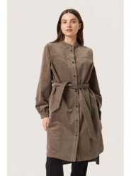 Soaked in Luxury Sukienka "Soaked in Luxury" w kolorze khaki rozmiar: XXL. Brązowe sukienki Soaked in Luxury, na co dzień, xxl, bez wzorów, z tkaniny, bez kołnierzyka, bez ramiączek, mini, proste. Za 260.35 zł.