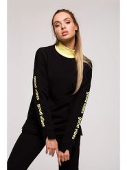 Made of emotion Bluza w kolorze czarnym rozmiar: L. Czarne bluzy Made Of Emotion, l, bez wzorów, bez kaptura. Za 195.45 zł.