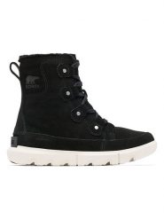 Sorel Skórzane botki zimowe "Explorer II" w kolorze czarnym rozmiar: 40. Czarne botki Sorel, na zimę, bez wzorów, z materiału, bez obcasa, bez zapięcia. Za 331.95 zł.