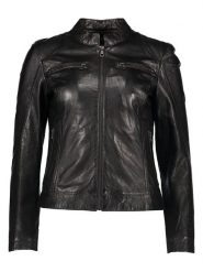 Bugatti Skórzana kurtka w kolorze czarnym rozmiar: 40. Czarne kurtki Bugatti, bez wzorów, ze skóry, bez kaptura. Za 717.99 zł.