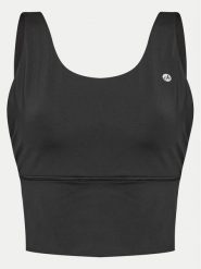 Deha Biustonosz sportowy D02010 Czarny. Czarne koszulki sportowe Deha, bez wzorów, z syntetyku, bez ramiączek, na jogę i pilates. Za 199.99 zł.