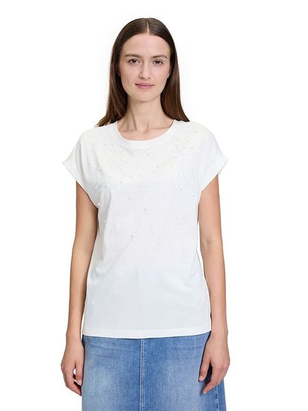 BETTY & CO Koszulka w kolorze białym rozmiar: L. Białe bluzki Betty & Co, l, bez wzorów, bez kołnierzyka, bez ramiączek. Za 179.95 zł.